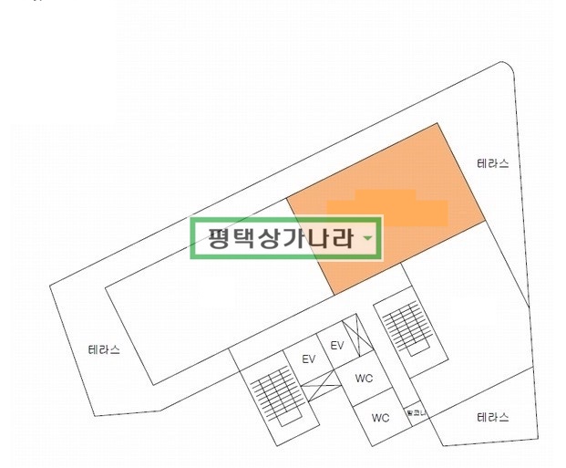 경기 평택시 비전동 소사벌 상업지구 저렴한 4층 공실 상가 임대 월세 매물번호 11964 사진 2